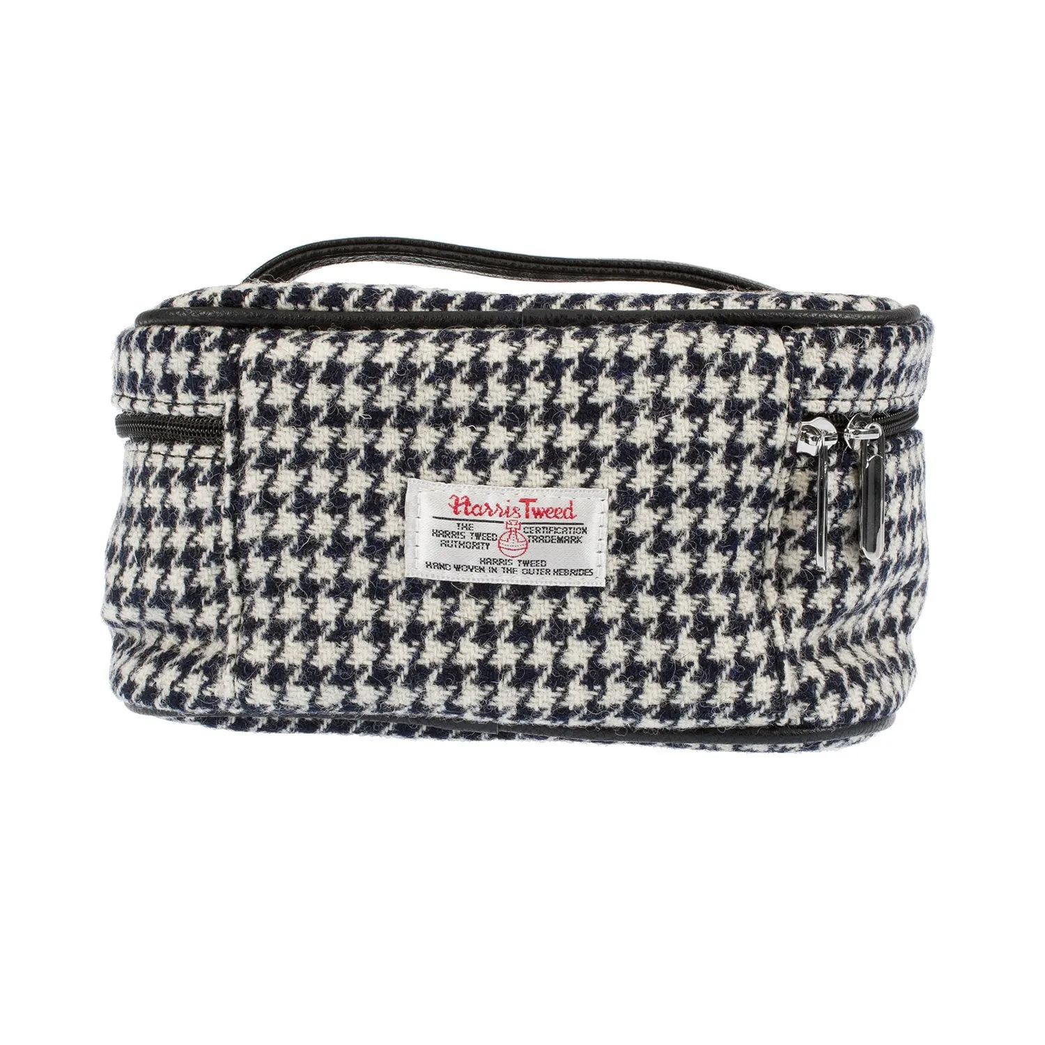 Harris Tweed Cosmetic Bag Black Dogtooth