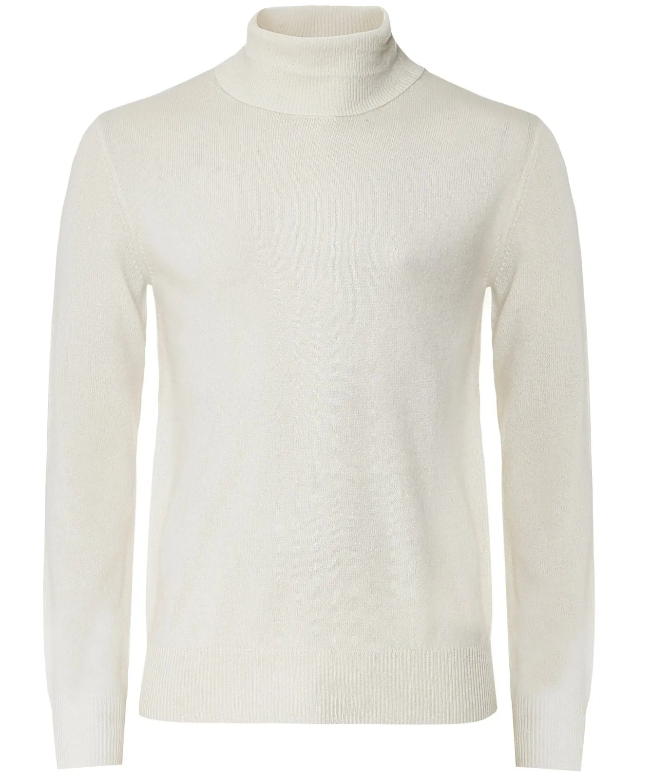 Hartford Cashmere Roll Neck White