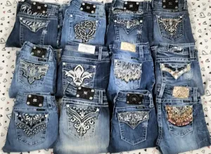 HD Premium Y2K Fashionable Miss Me Jeans - 14 pcs