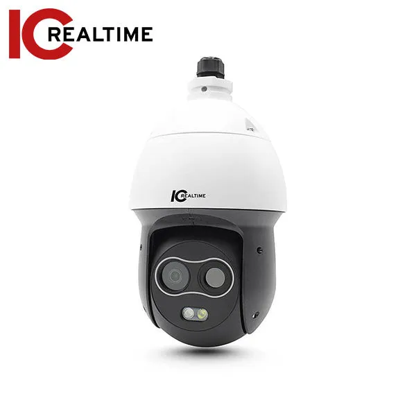 IC Realtime - THIP-P4078FM-IR / 256 X 192 Thermal/ 4MP Visible Hybrid Pan  Tilt Camera / 7mm / 8mm Fixed Lens (33° / 25°) / Temperature / Call And Fire Detection