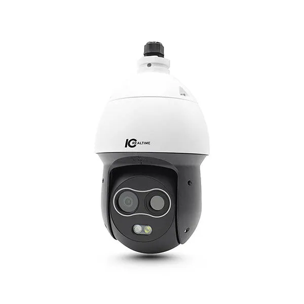 IC Realtime - THIP-P4078FM-IR / 256 X 192 Thermal/ 4MP Visible Hybrid Pan  Tilt Camera / 7mm / 8mm Fixed Lens (33° / 25°) / Temperature / Call And Fire Detection