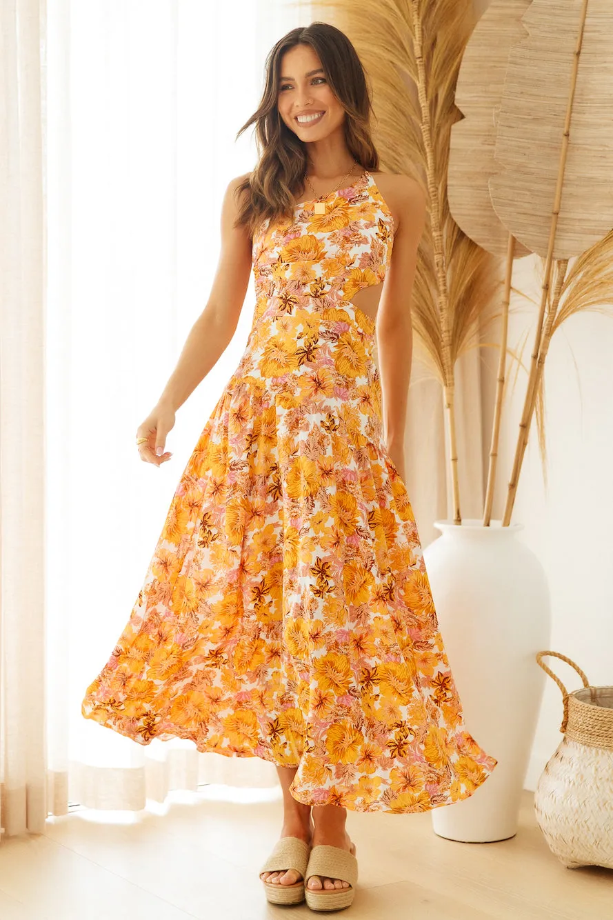 In The Gardens Maxi Dress Orange