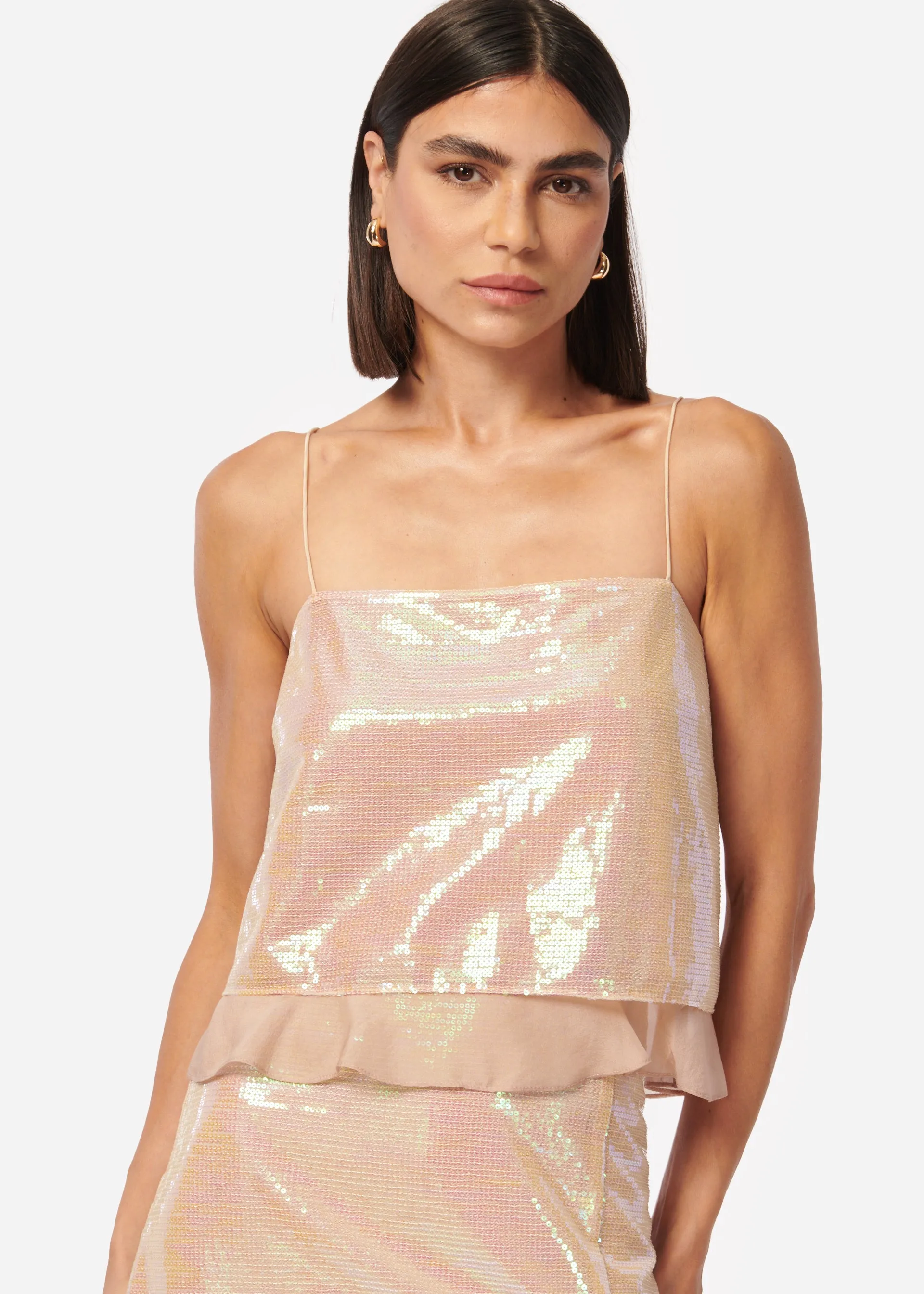 Jojo Sequin Camisole Opal Sequin