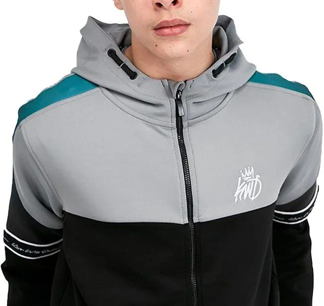 Kings Will Dream Juniors Skene Full Zip Hoody Black Grey Teal