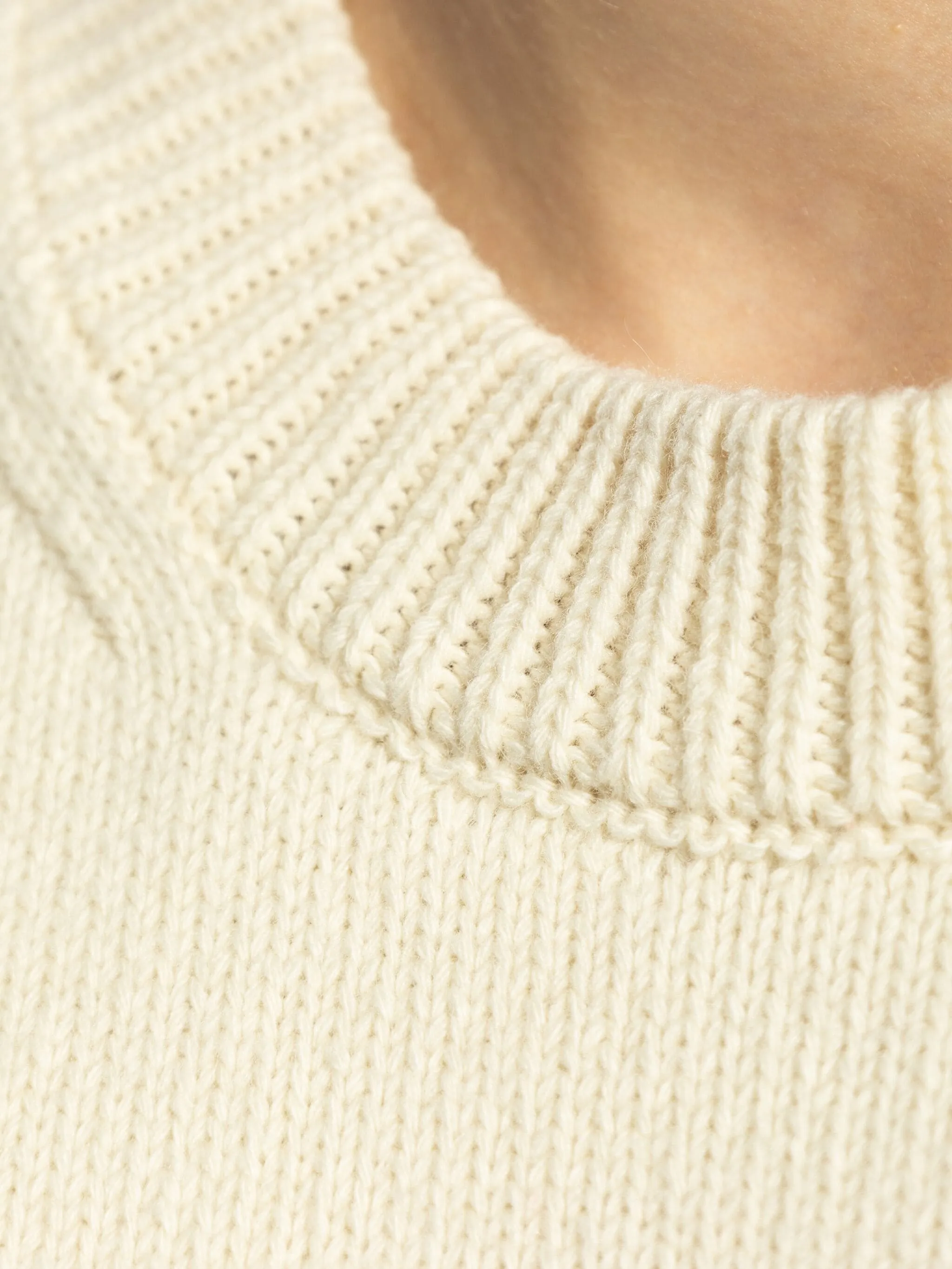 Lambswool Cashmere Blend Knit Sweater