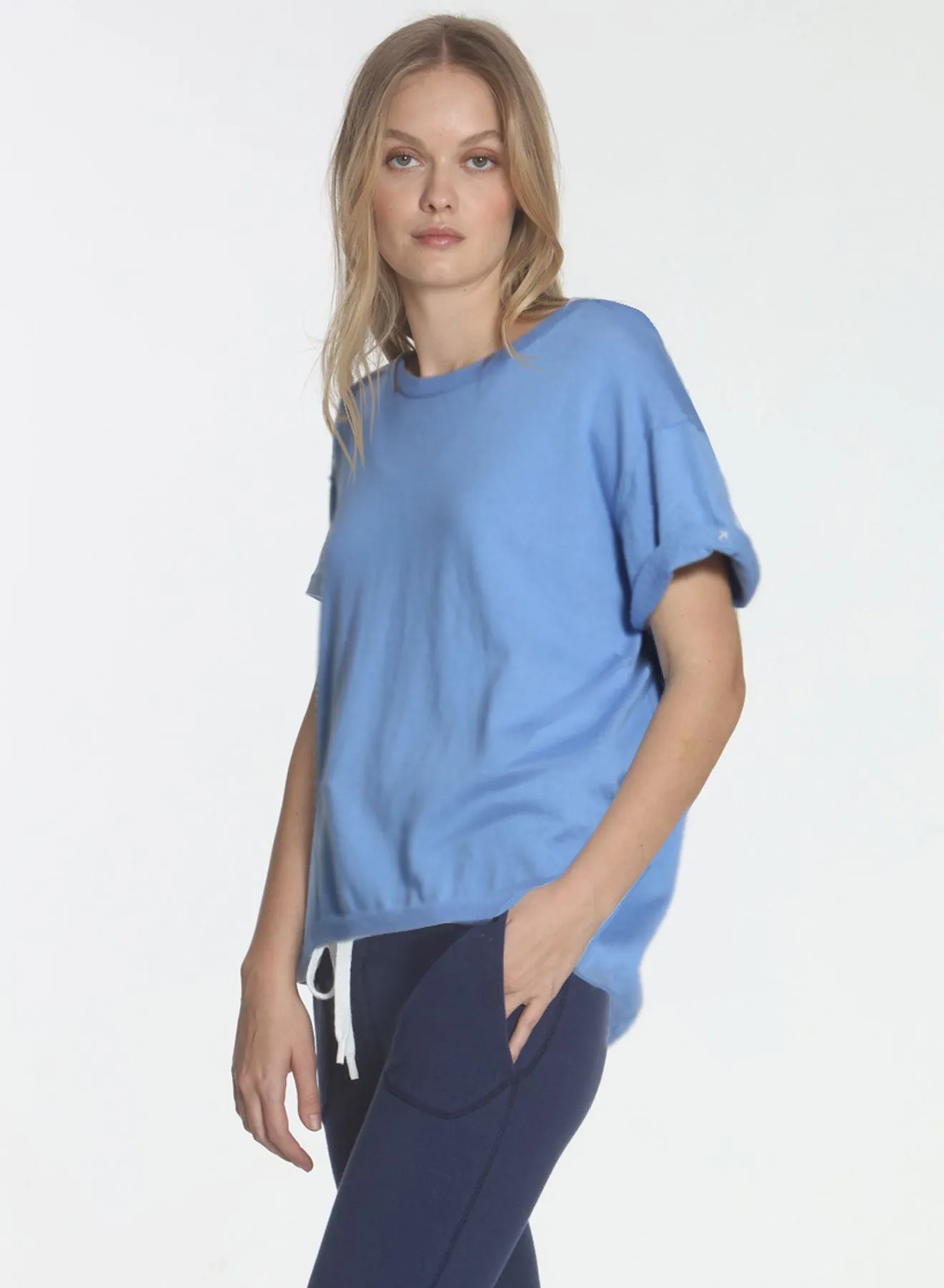 Leila Lounge Tee - Cornflower