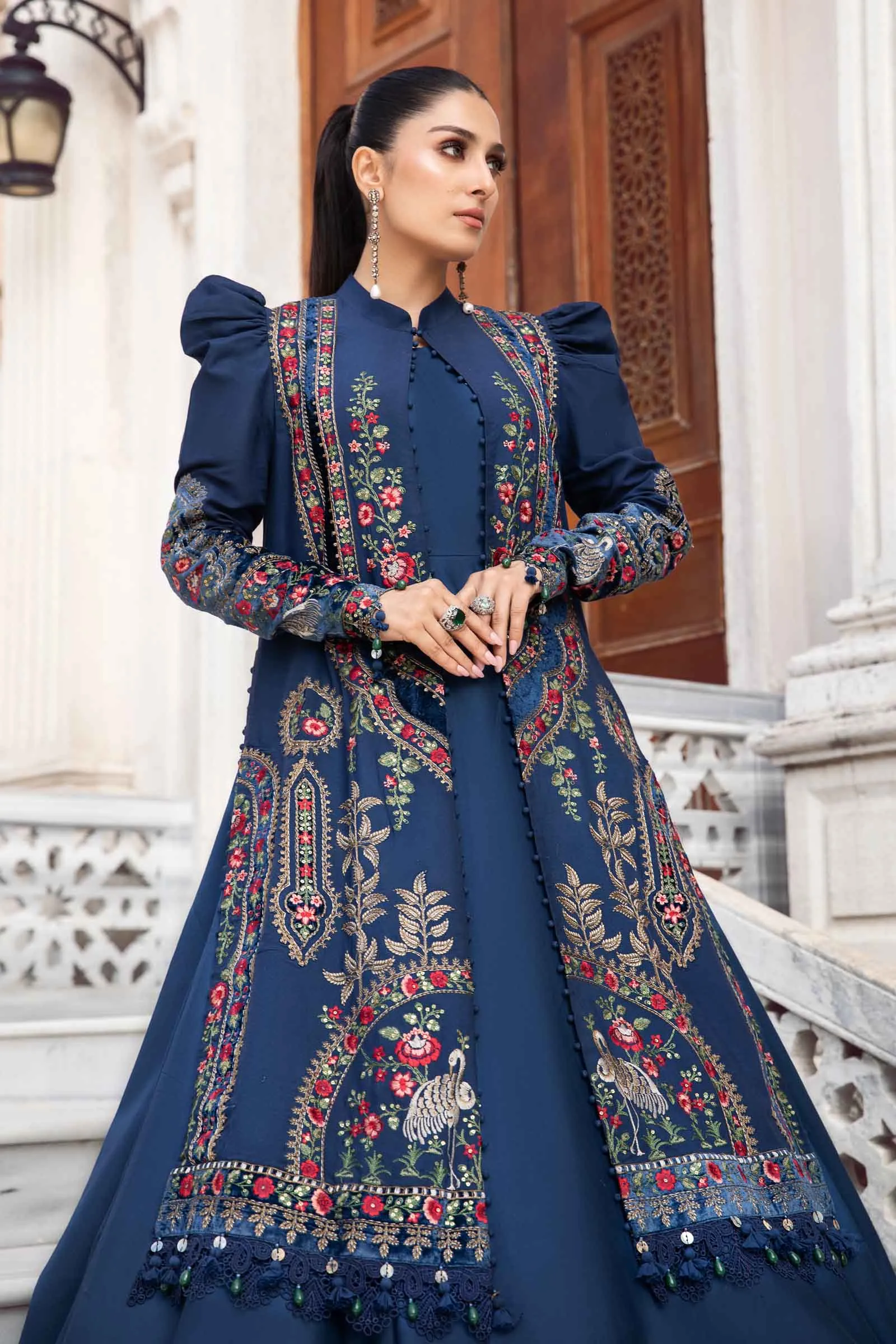 MARIA.B Linen Winter Collection – Navy Blue DL-1109