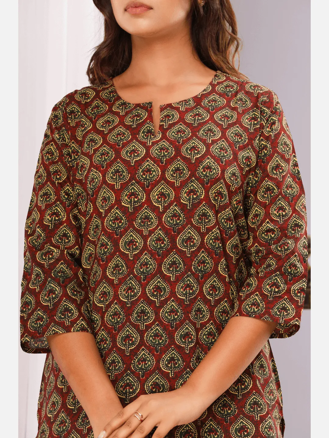 Maroon Paan Cotton Loungewear