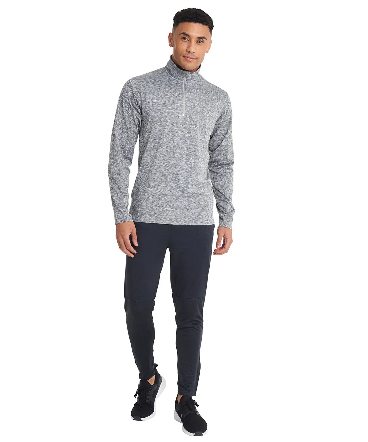 Navy Heather - Hyper mid-layer ¼ zip Rhino skin performance top