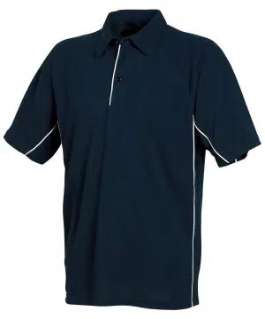 Navy/Navy/White piping - Piqué polo shirt