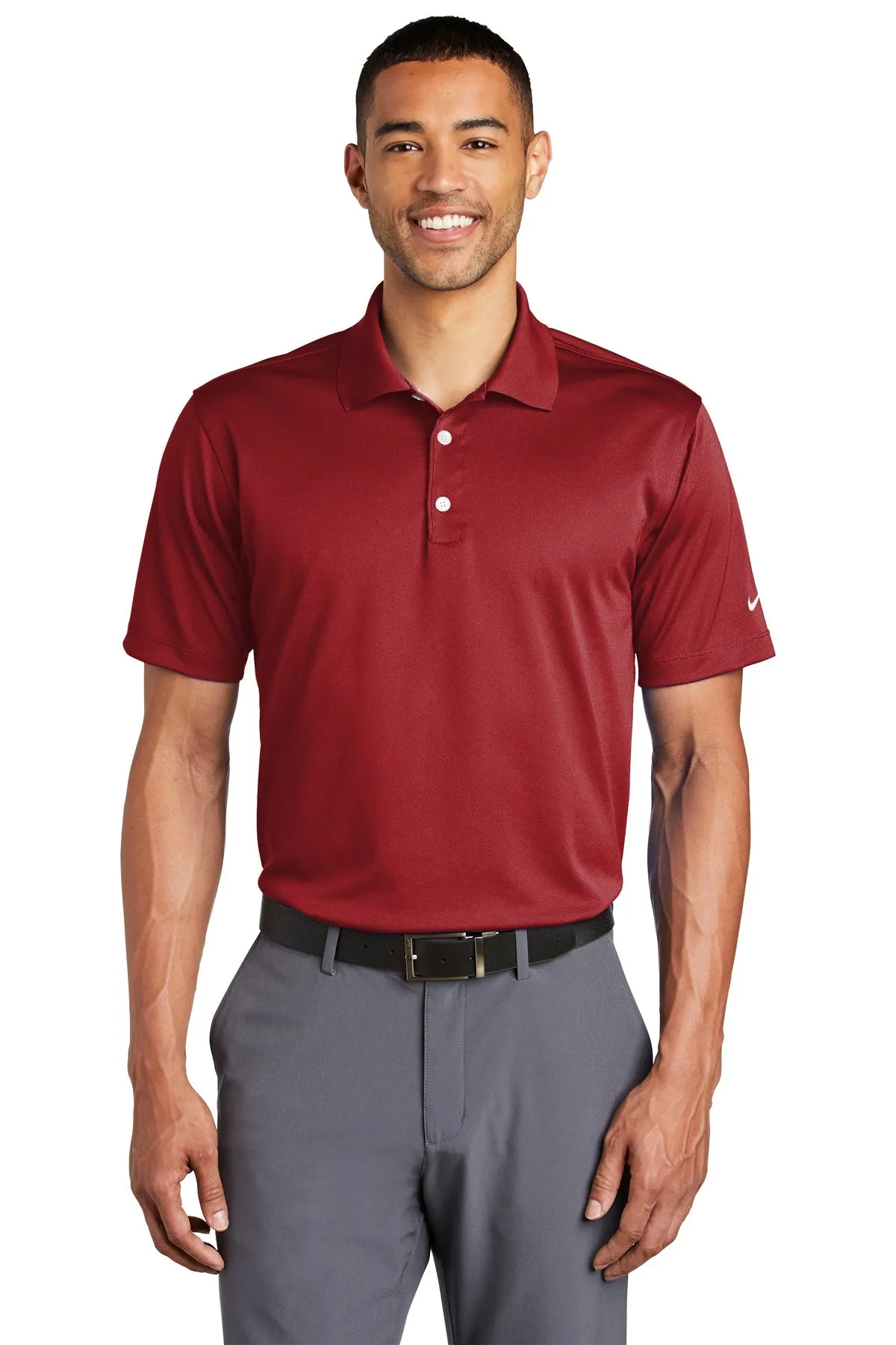 Nike Tech Basic Dri-FIT Custom Polos, Pro Red