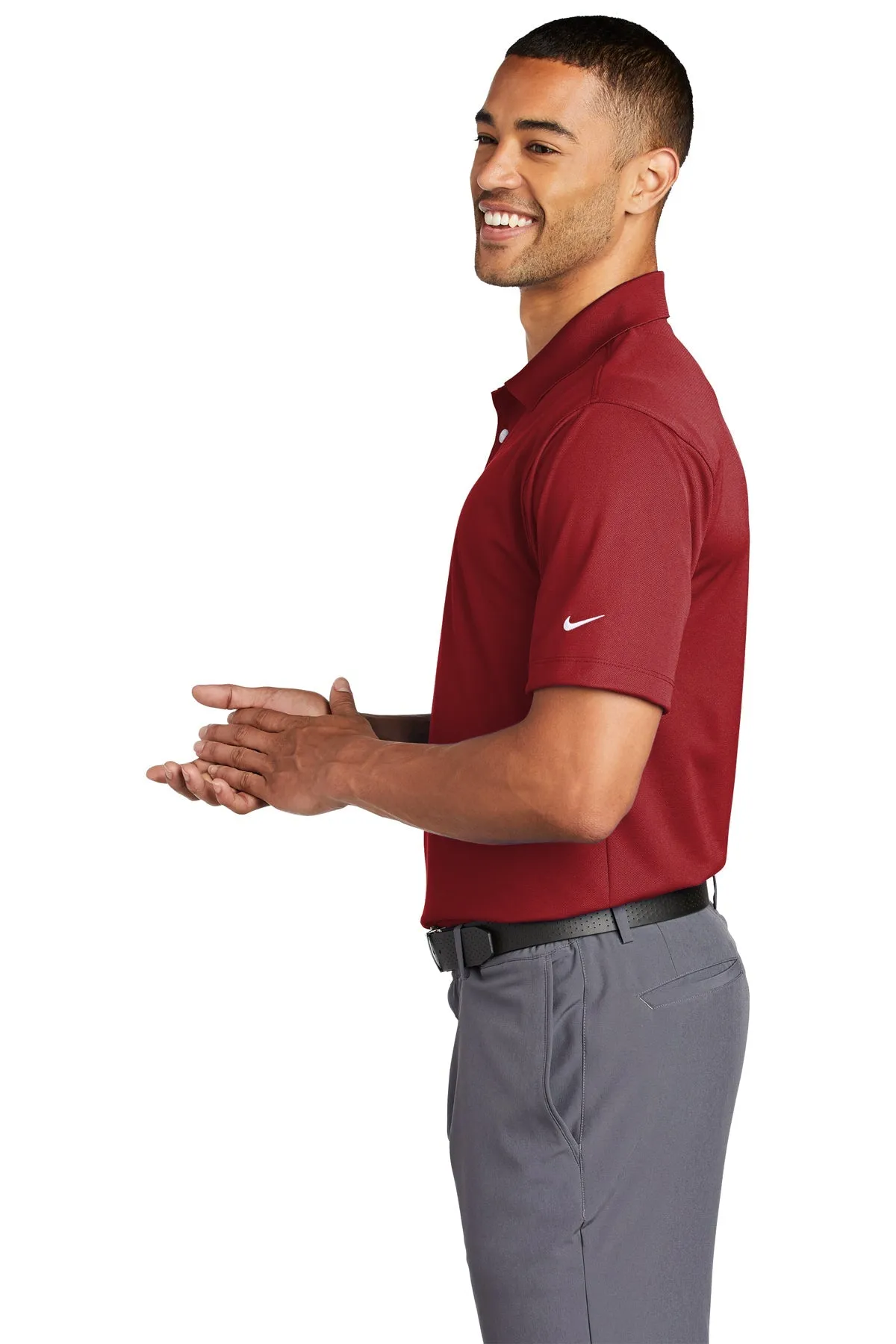 Nike Tech Basic Dri-FIT Custom Polos, Pro Red