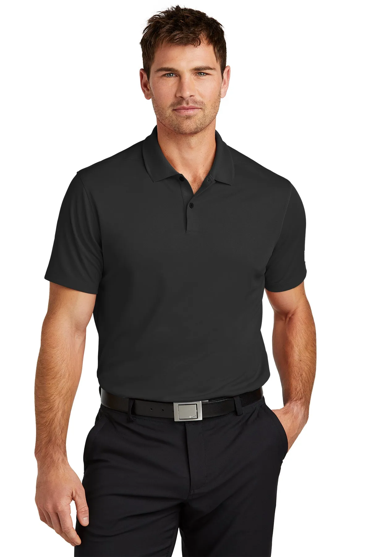 Nike Victory Solid Custom Polos, Black