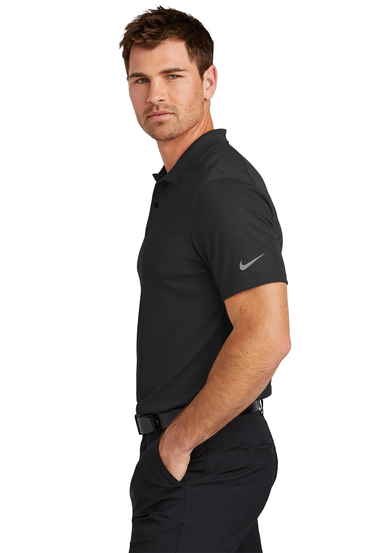 Nike Victory Solid Custom Polos, Black