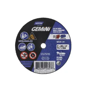 Norton 3 x .035 x 1/4 In. Gemini FC Cut-Off Wheel 60 O B T01/41 25 Count