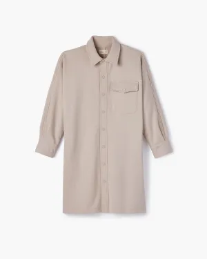 Oversized Shirt Jacket - Sand