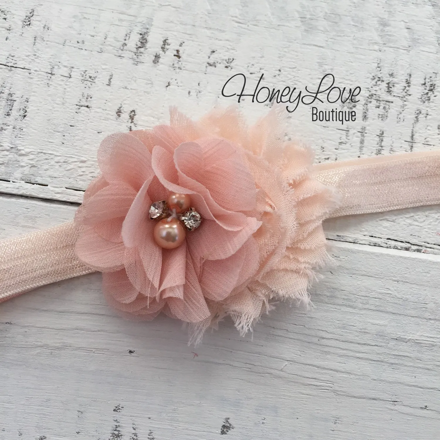 Peach ruffle bottom bloomers and peach headband