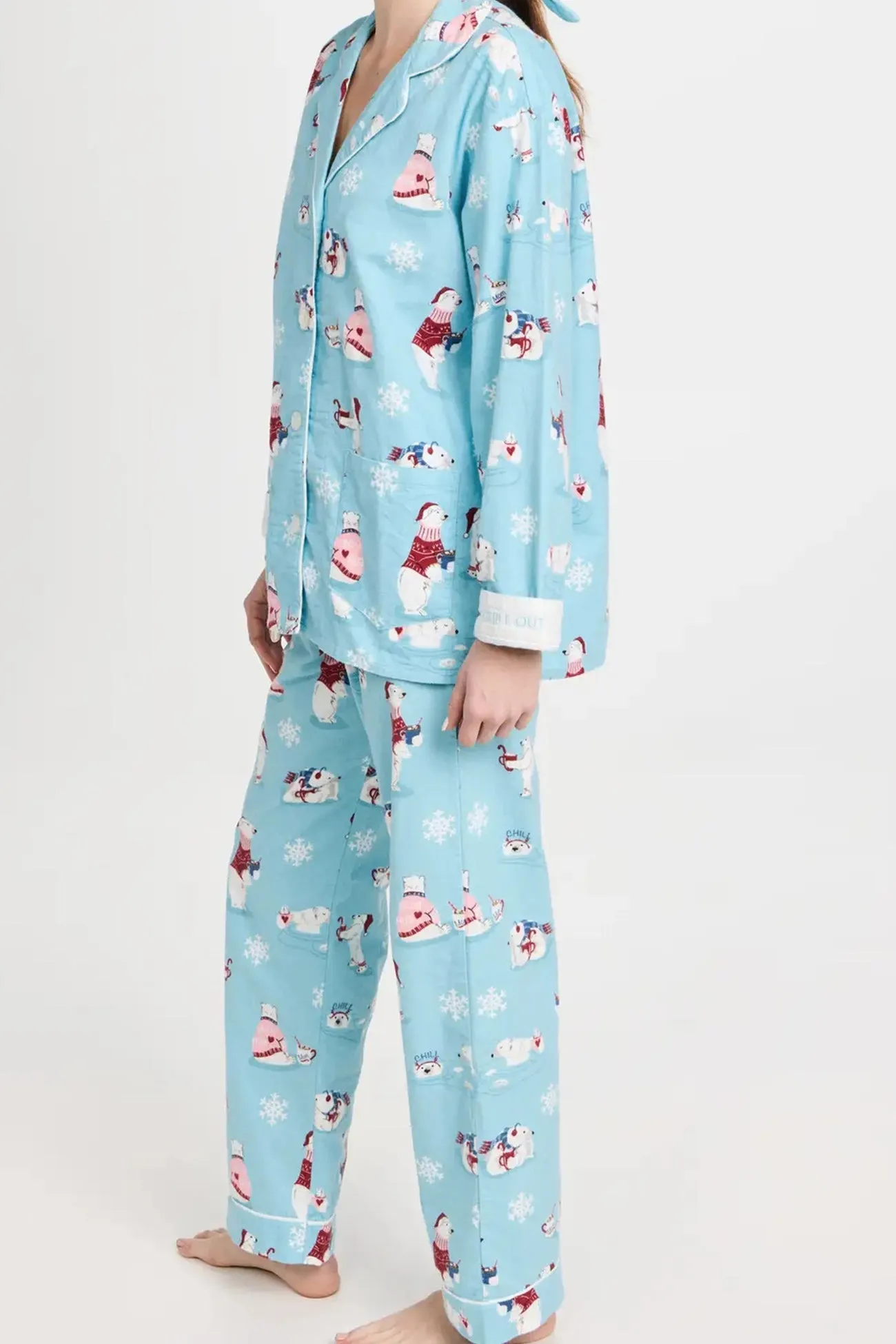 Polar Bear Print Cotton Loungewear