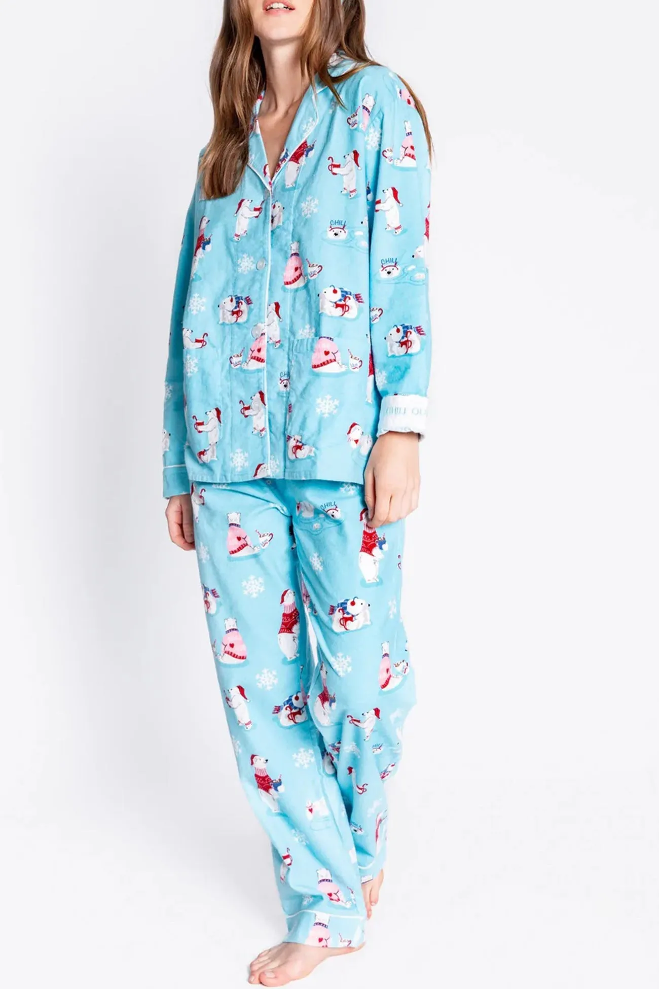 Polar Bear Print Cotton Loungewear