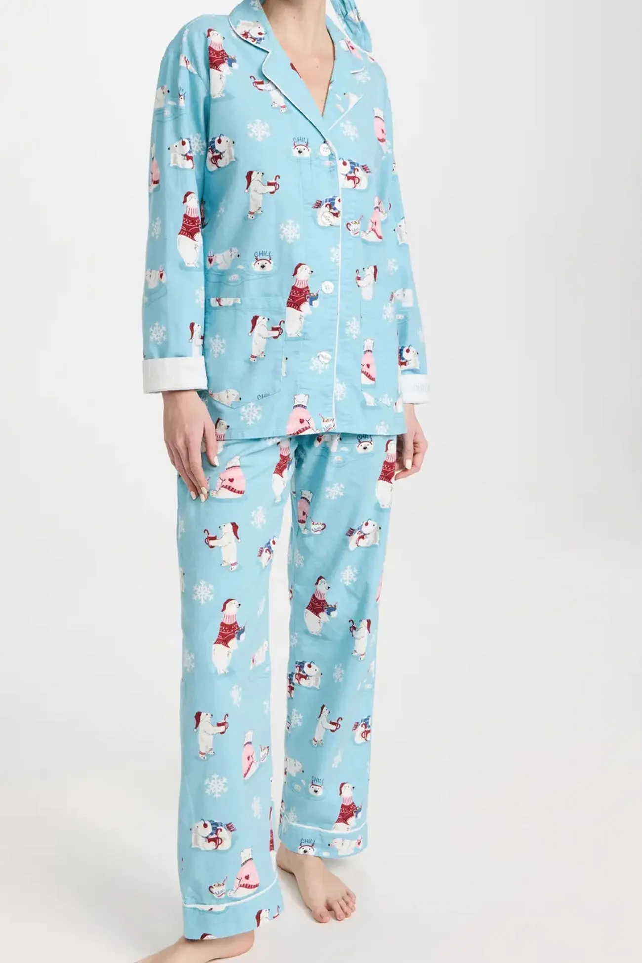 Polar Bear Print Cotton Loungewear