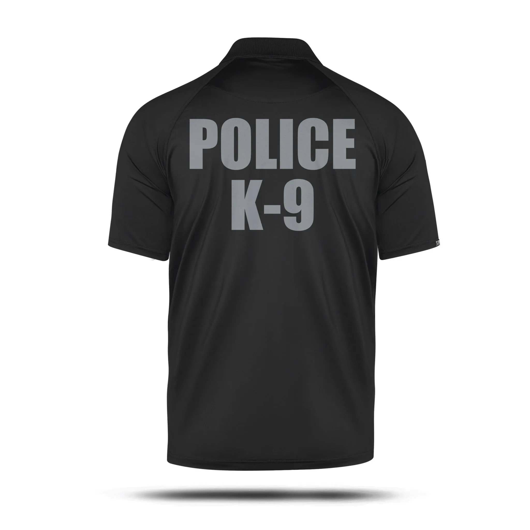 [POLICE K9] Reflective Men's Performance Polo [BLK/REF]