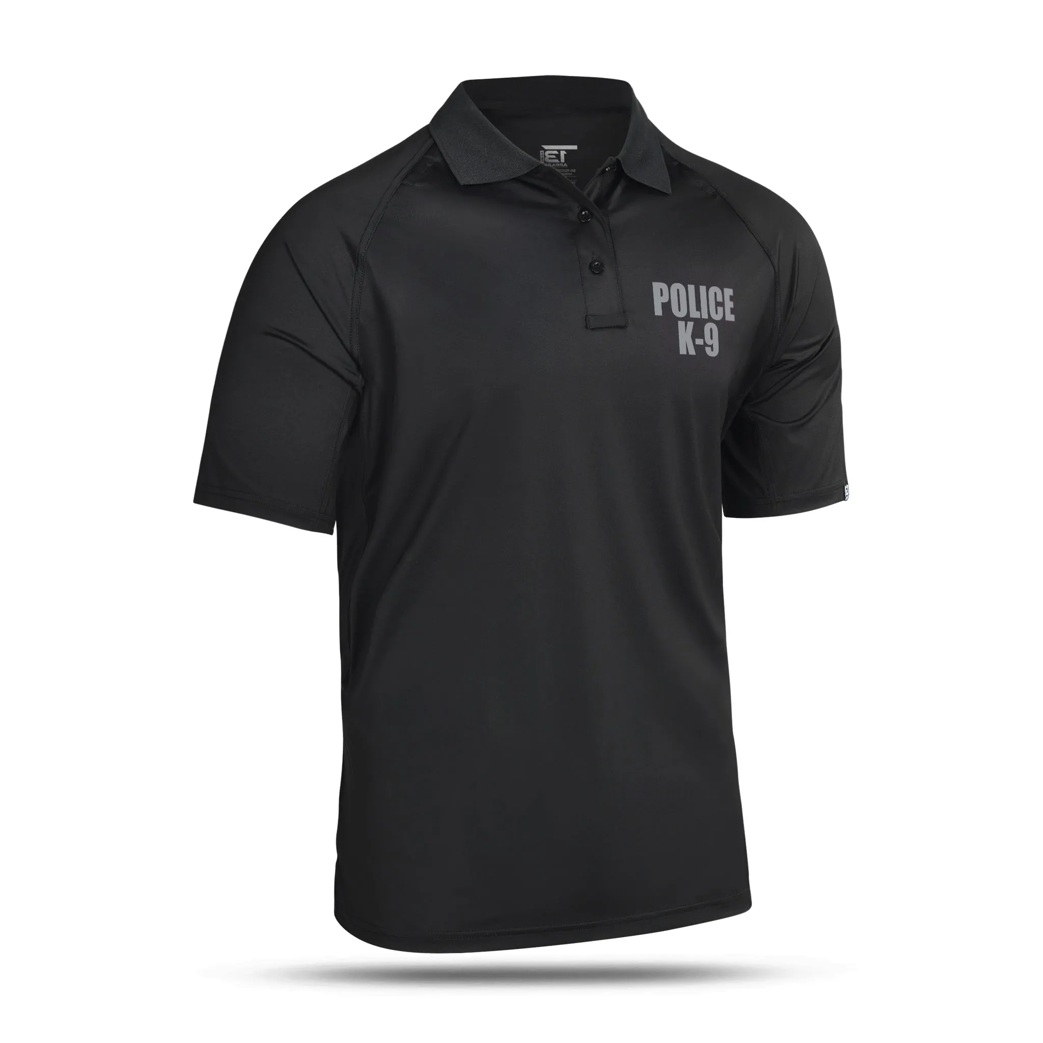 [POLICE K9] Reflective Men's Performance Polo [BLK/REF]