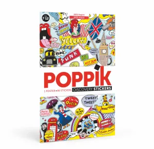 Poppik Discovery Sticker Poster - 100% English