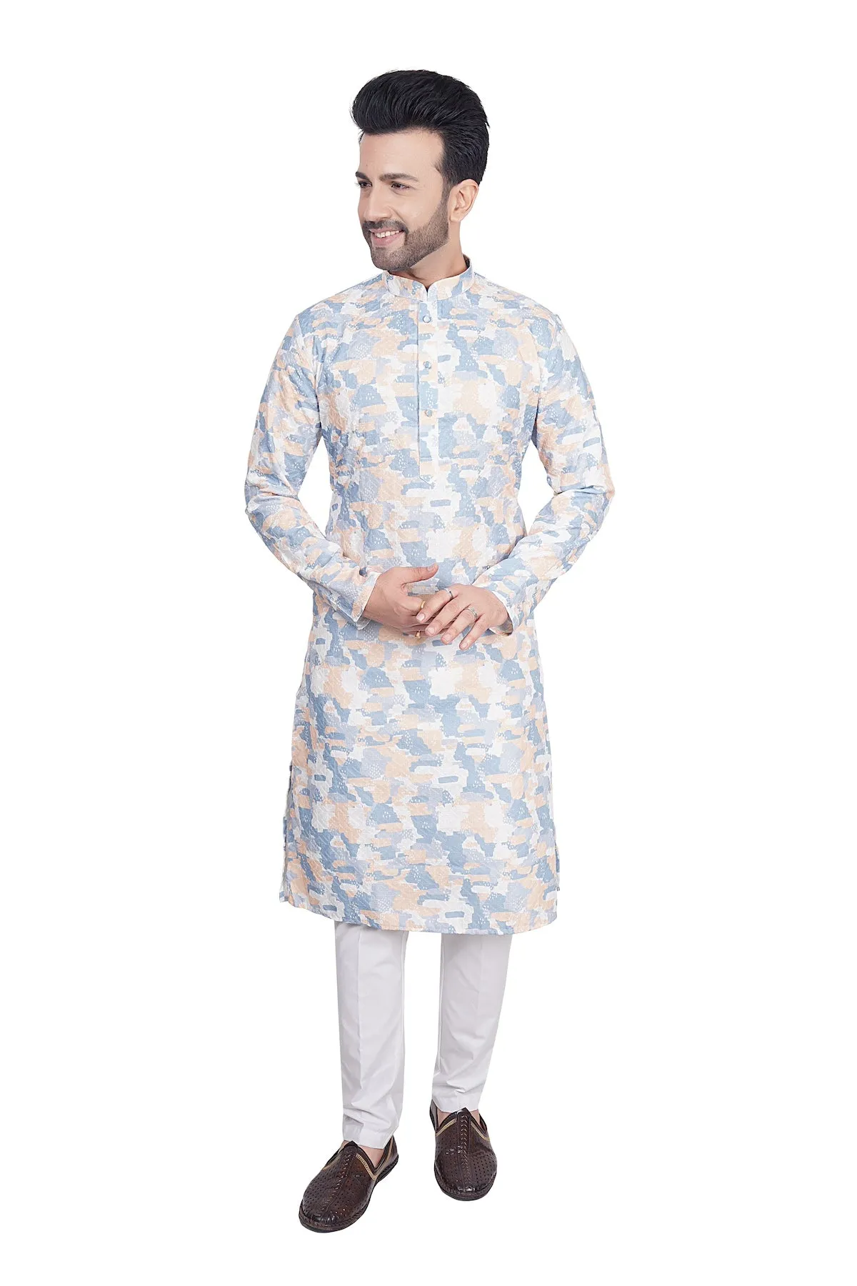 Printed menswear kurta