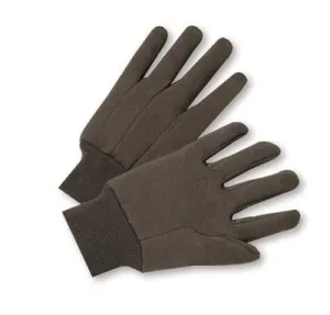 Radnor Ladies Brown 9 Ounce 100% Cotton Jersey Gloves With Knitwrist