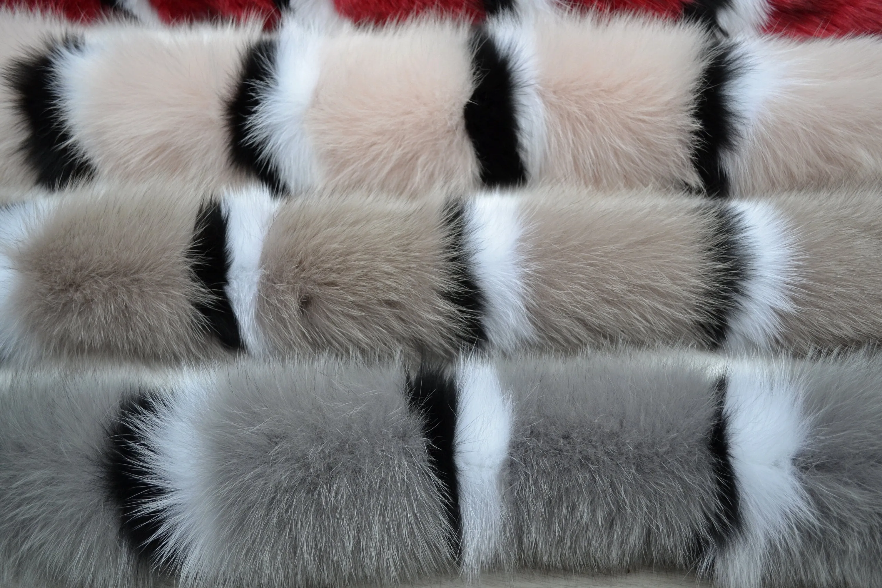 READY to SHIP, Multi Colored Real Fox Fur Collar from Pieces, Fur Trim for Hoodies, Large Fox Fur Collar, Fur Scarf, Fur Ruff, Real Fur Hood