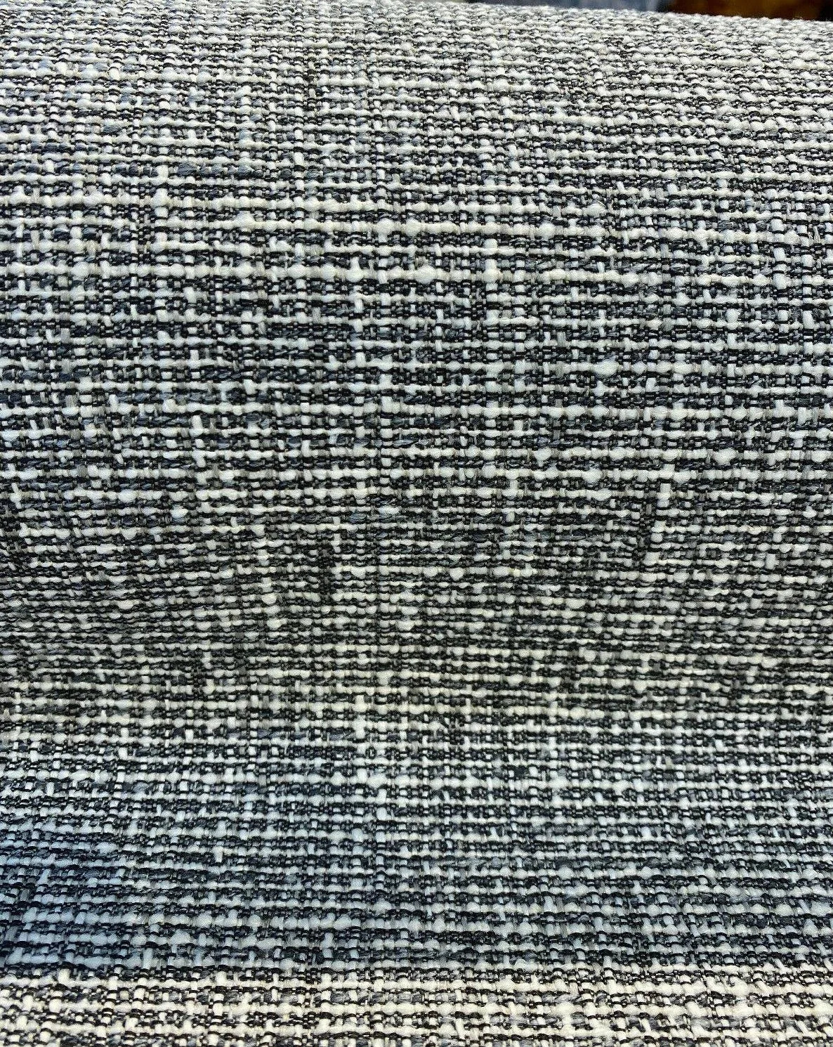 Rhapsody Onyx Latex Backed Chenille Tweed Upholstery Fabric By The Yard