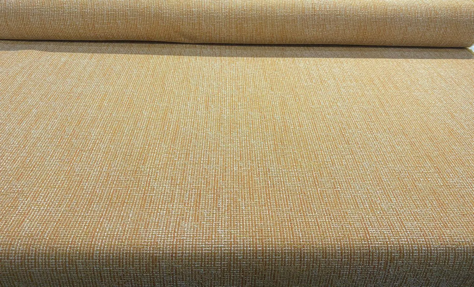 Rhapsody Tangerine Orange Latex Backed Chenille Upholstery Fabric By The Yard