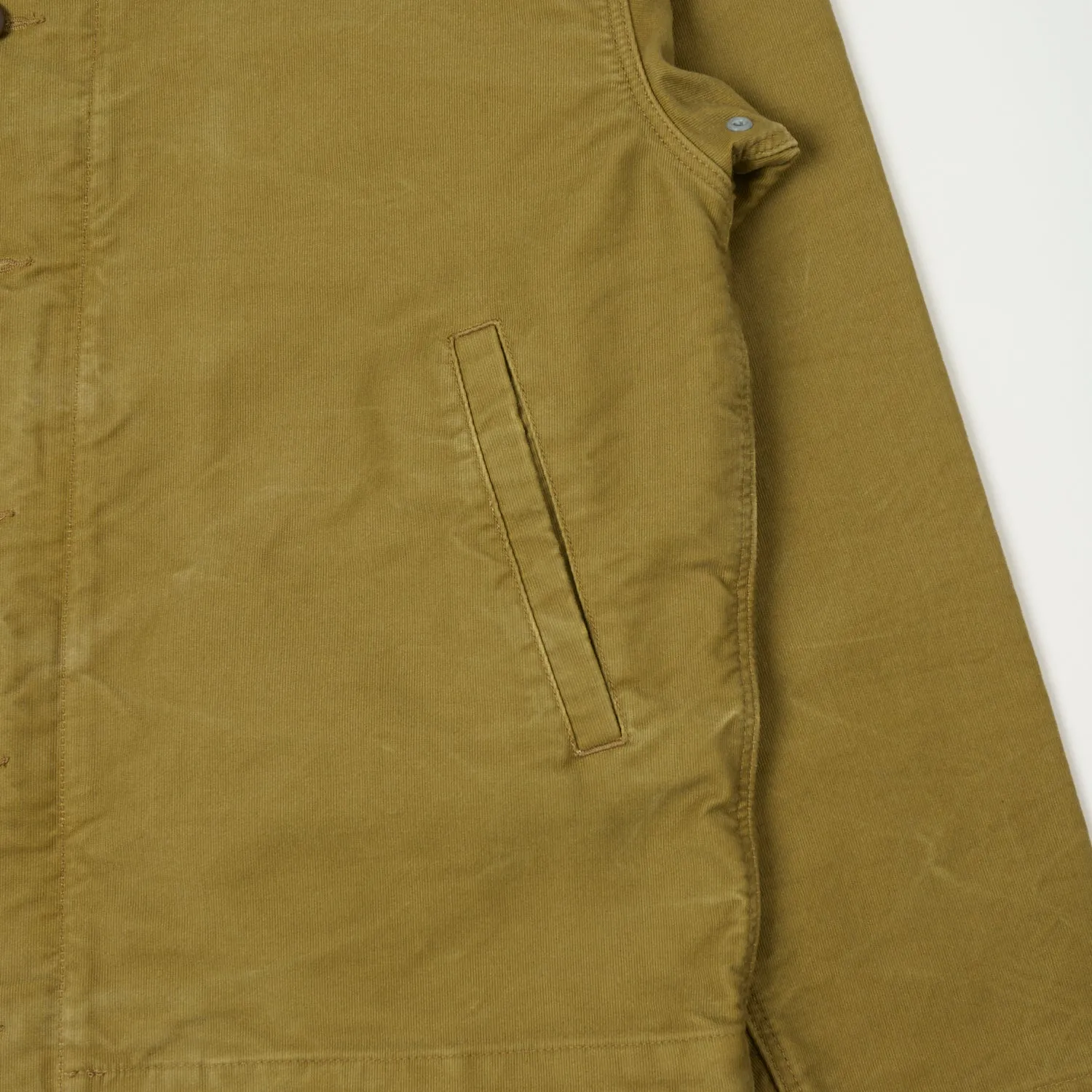 RRL Corduroy-Collar Deck Jacket - Khaki