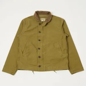 RRL Corduroy-Collar Deck Jacket - Khaki