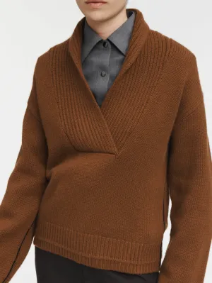 Shawl Collar Sweater in Vicuna