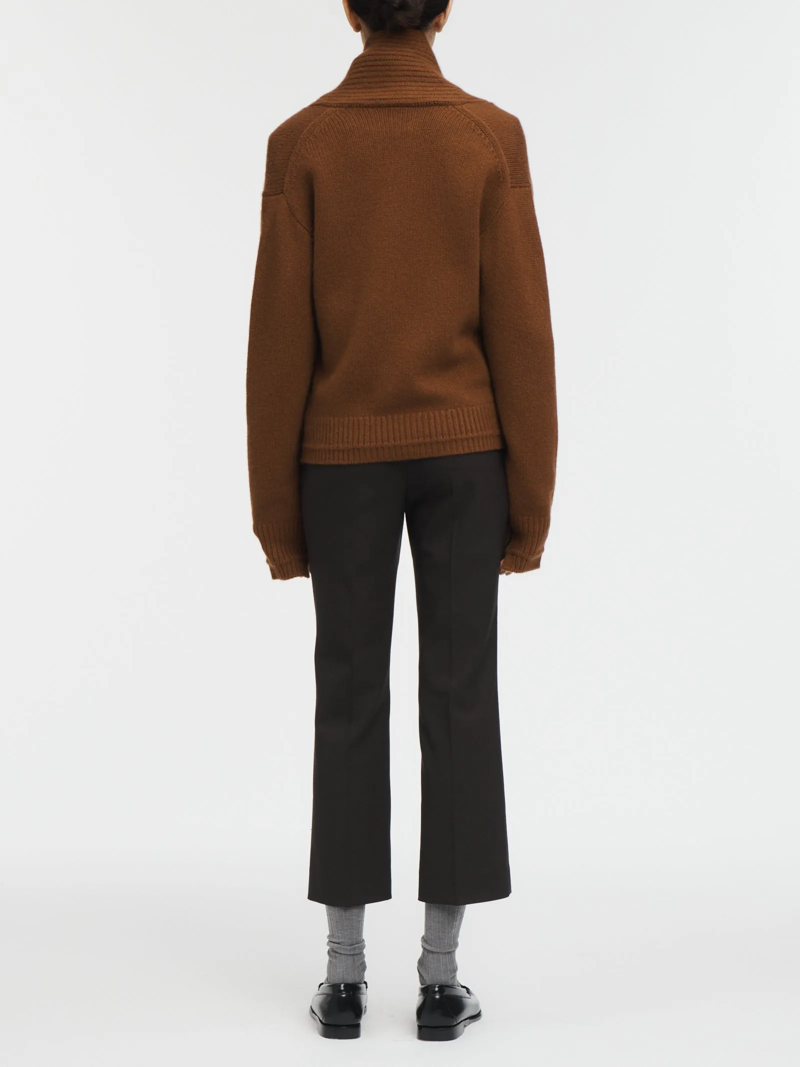 Shawl Collar Sweater in Vicuna