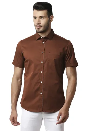 Slim Fit Twill Stretch Halfsleeves Shirt