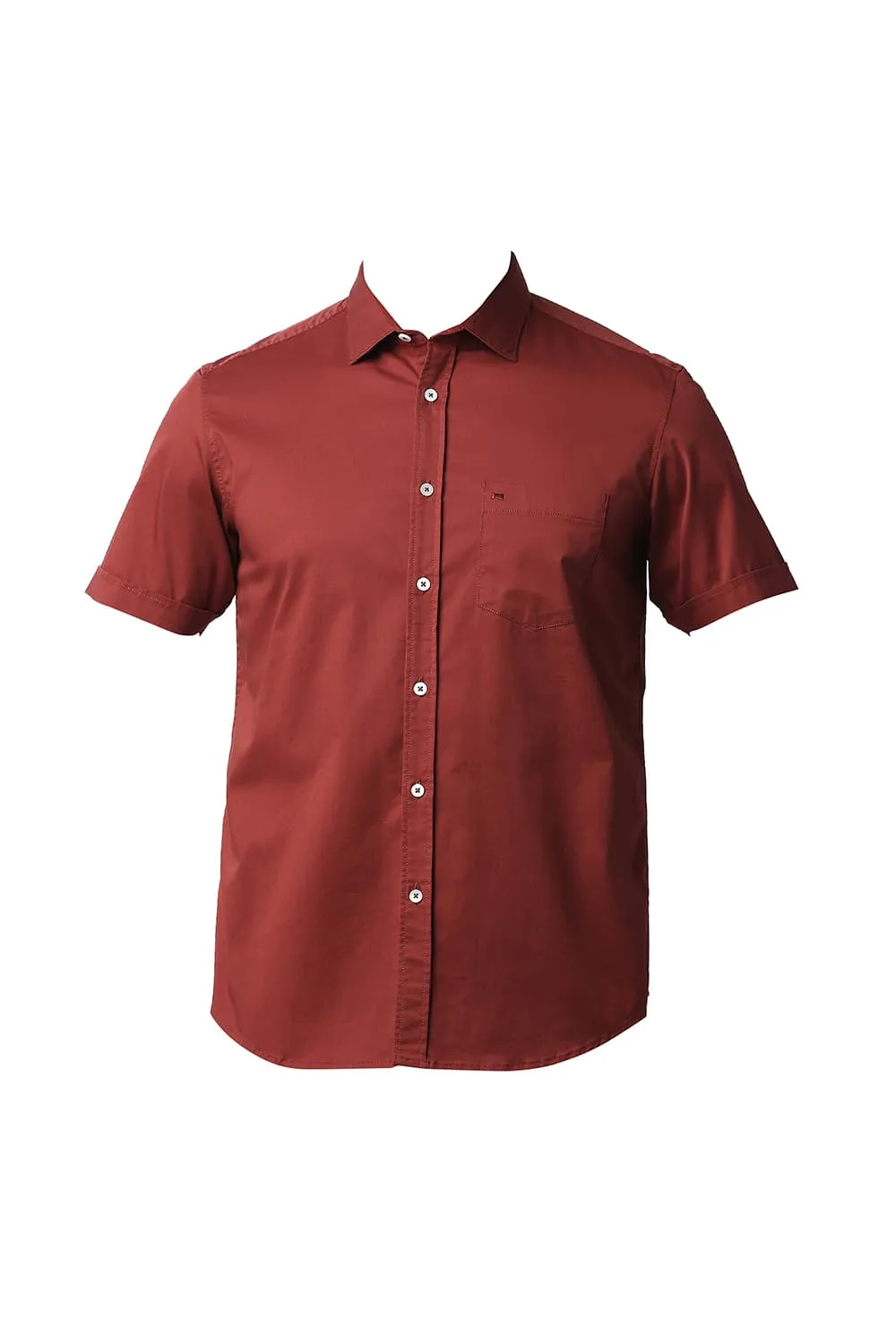 Slim Fit Twill Stretch Halfsleeves Shirt