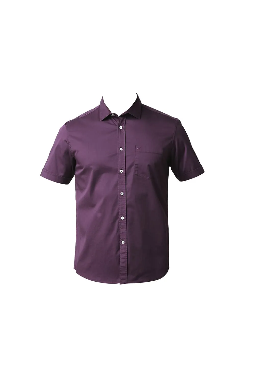 Slim Fit Twill Stretch Halfsleeves Shirt