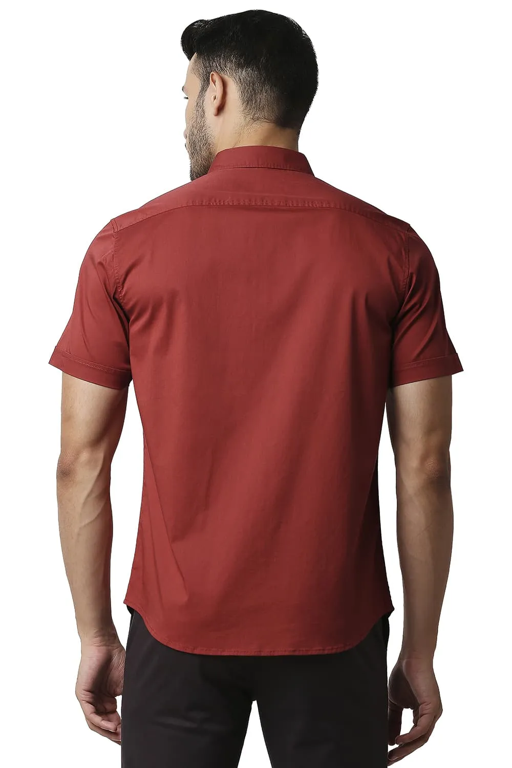 Slim Fit Twill Stretch Halfsleeves Shirt