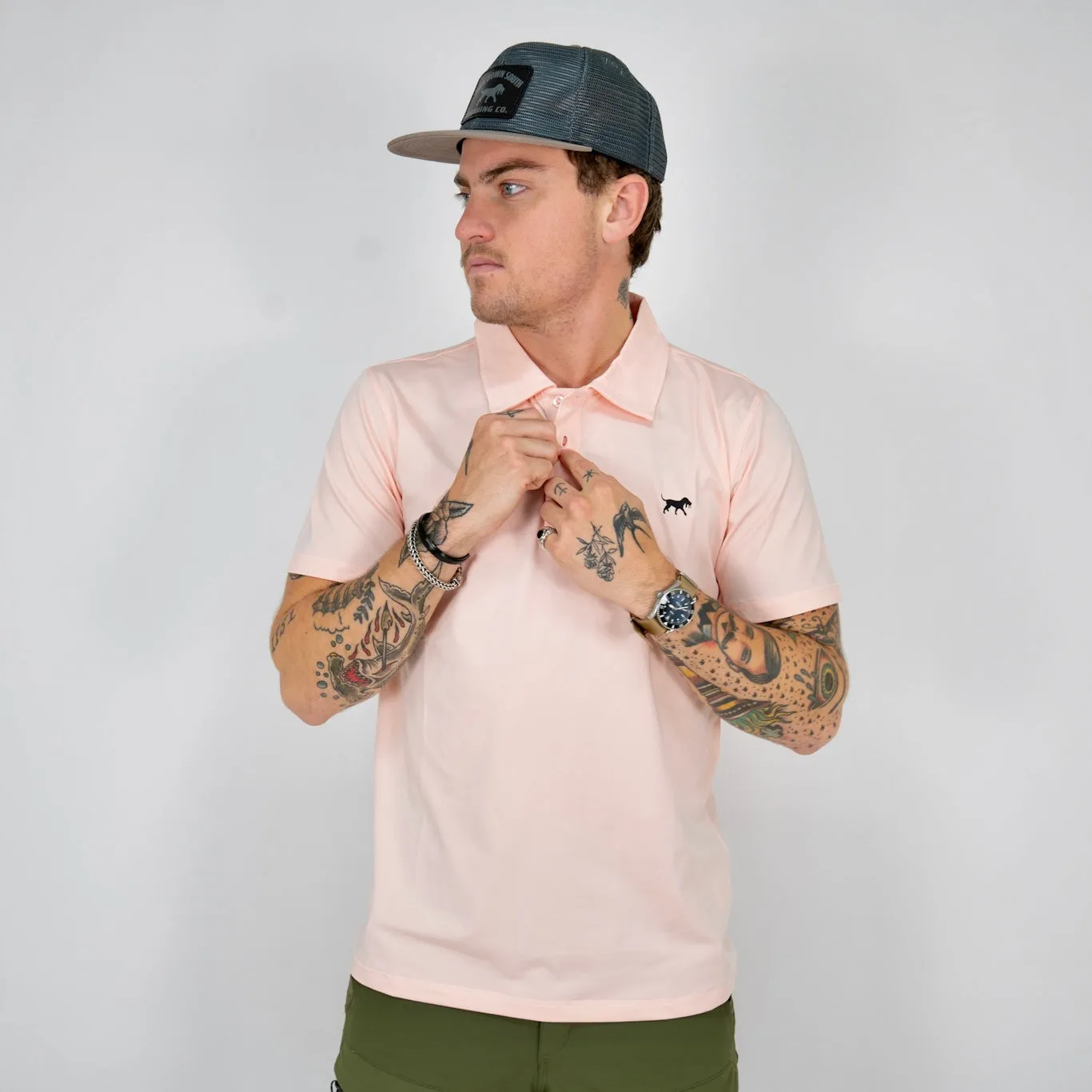 Southern Swing Performance Polo - Melon