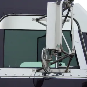 Stainless Steel 5-Inch Drop Windows Chop Top for 1973-2004 Peterbilt