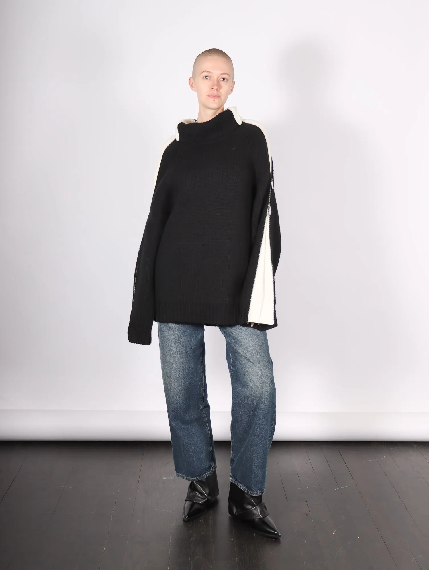 Suitcase Turtleneck in Black by Helmut Lang