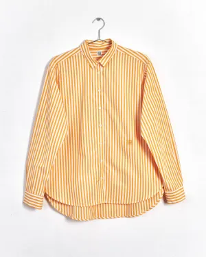 Totême stripe 'signature cotton shirt', orange, 12