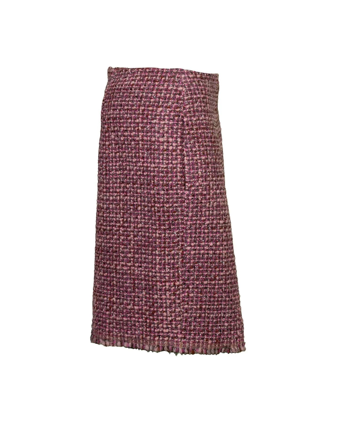 Tweed Pencil Skirt Smoky Pink Multi