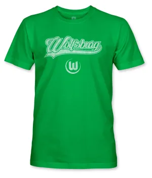 VfL Wolfsburg Script Cotton T-Shirt - Green