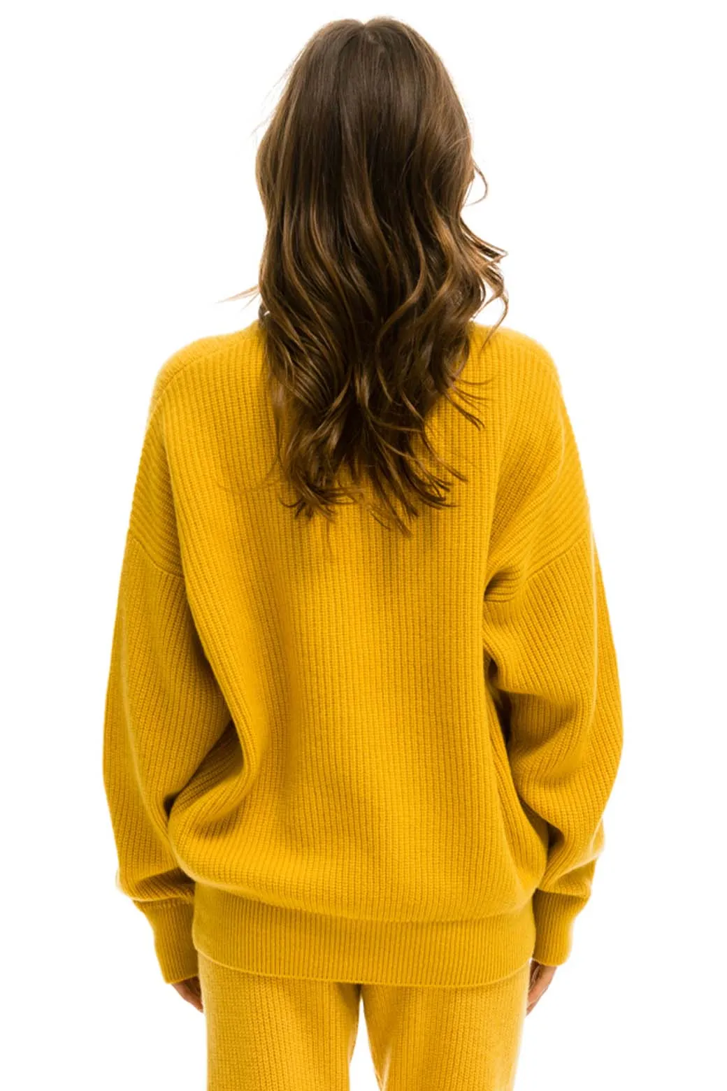 VINTAGE CABIN UNISEX CASHMERE SWEATER - GOLD