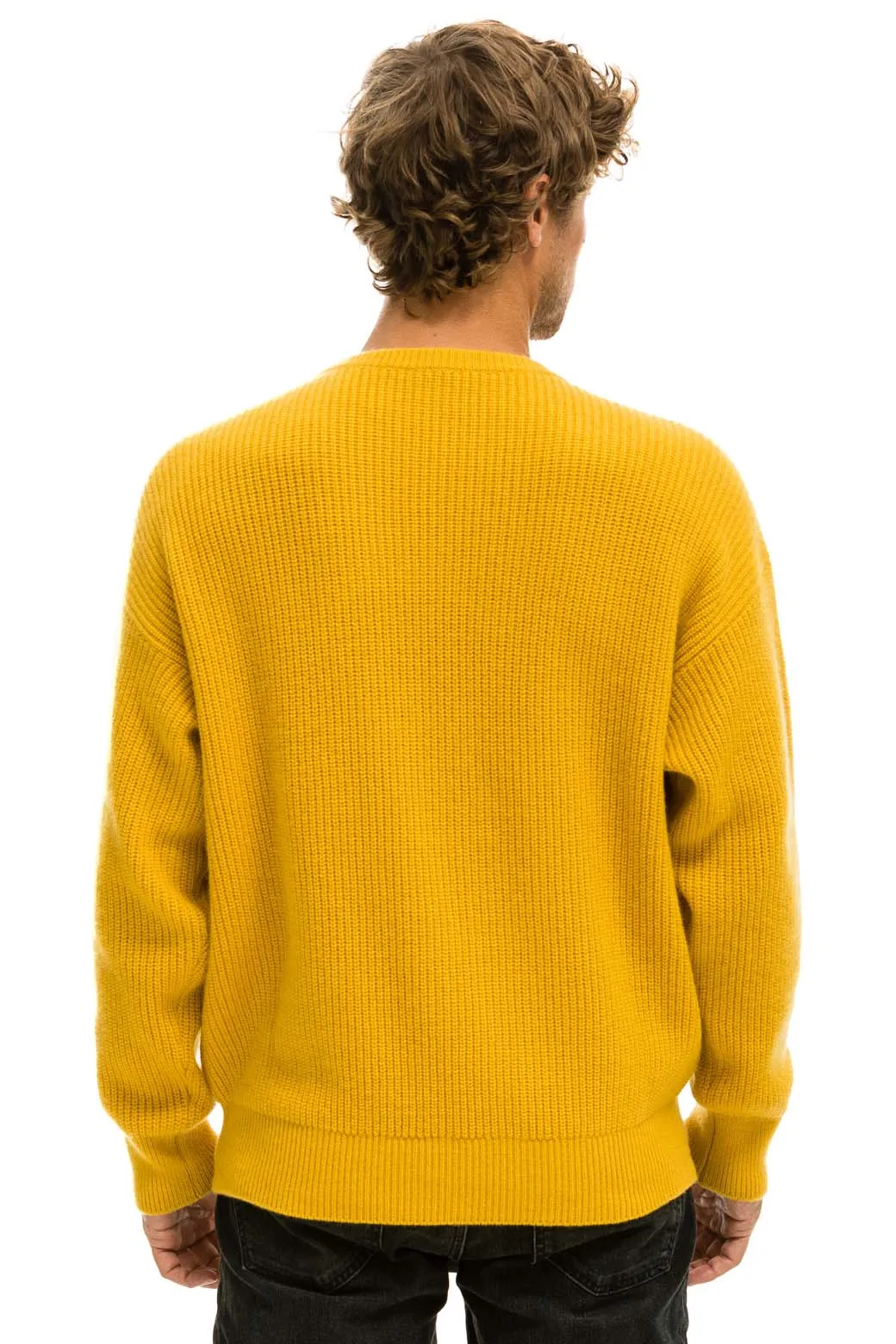 VINTAGE CABIN UNISEX CASHMERE SWEATER - GOLD