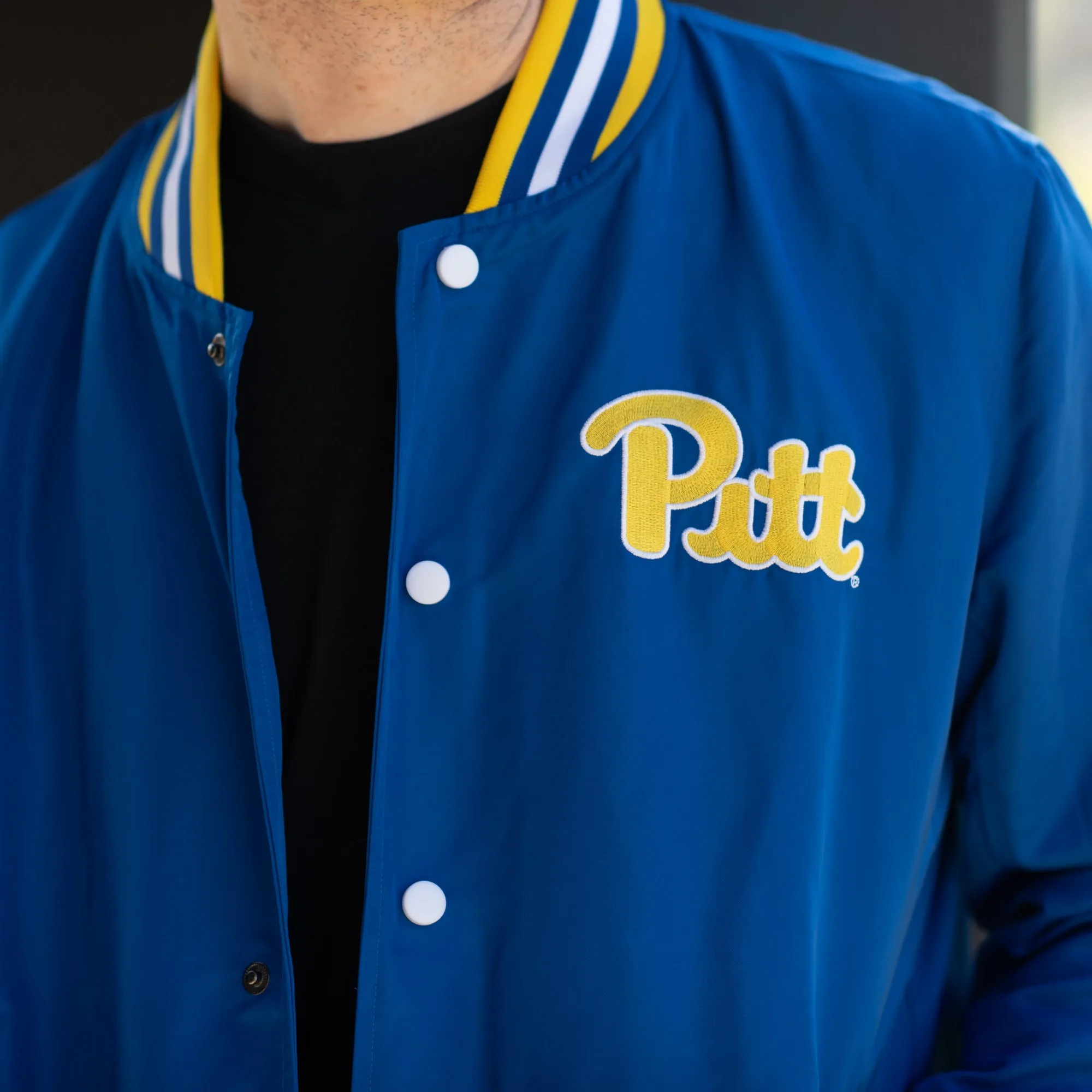 Vintage-Inspired "Pitt is It!" 1970's Bomber Jacket