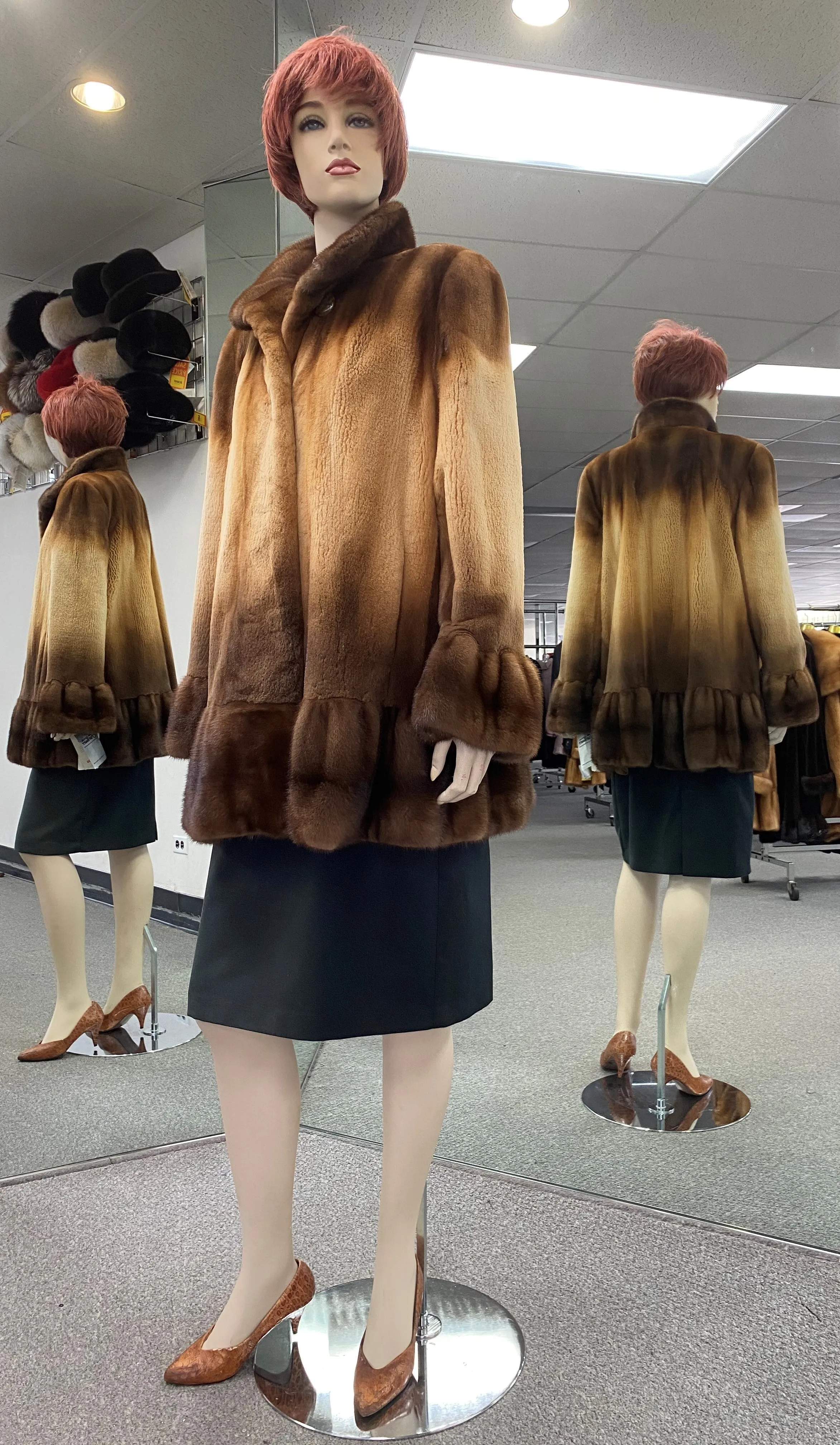 Whiskey Sheared Fur Mink Jacket